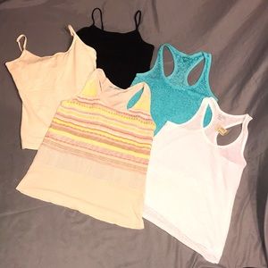 5 Tank Tops, Various Brands, Sz Medium